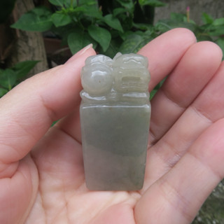 Coco緬甸玉 翡翠貔貅玉墜 印章擺件 冰糯種 完美無摳裂紋 翡翠a貨附證書 現貨在臺北市