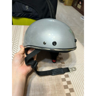 銀色半罩安全帽 腳踏車帽 無鏡片 二手 狀態良好