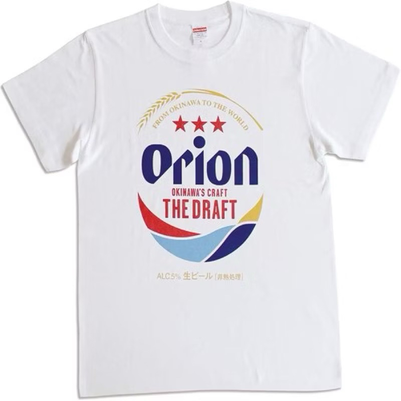 特價現貨。日本沖繩帶回全新品S號 Orion啤酒白色T恤上衣