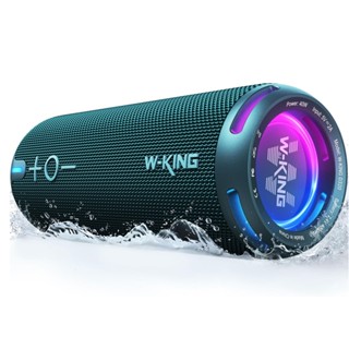 人氣推薦 W-KING D320 40W 360度環繞防水藍芽喇叭 帶燈光/TF/AUX音響 EQ重低音喇叭