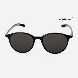 MONTBLANC MB0326SA 萬寶龍太陽眼鏡 │ 輕盈透明復古風圓形墨鏡 男生品牌眼鏡框【幸子眼鏡】
