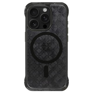 LANIS 光雕系列 招財進寶【磁吸版透黑】懶人支架款 手機防摔殼 iPhone 16 15 Pro Max Plus