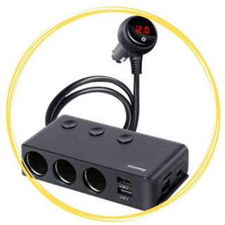 便宜小小舖-安伯特 ABT-E080 酷電大師 智慧電壓監控PD+QC3.0 7孔車充 3孔點煙器擴充 3孔USB