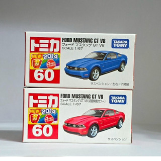 TOMICA NO.60 FORD MUSTANG GT V8 (初回版合售，新車貼雙車組)_2014全新未拆