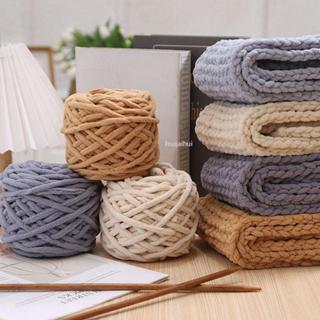 臺灣熱銷*冰條線柔軟粗毛線手工diy編織圍巾毛線團鉤針勾拖鞋男女自織材料 冰條毛線 粗毛線 冰條線 超粗毛線 超粗冰條線