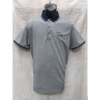 <<皮爾卡登pierre cardin>>混紡短袖POLO衫--素灰色