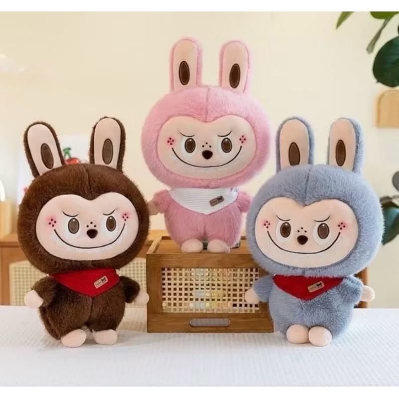 🌈彩虹屋❤️爆款拉布布娃娃 LABUBU 毛絨娃娃 抱枕 禮物 玩偶 毛絨玩具