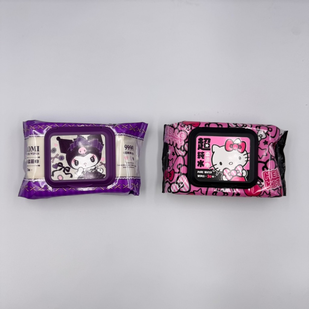 🔥🔥超級熱銷款🔥🔥 三麗鷗系列柔濕巾 HelloKitty、酷洛米 攜帶式濕紙巾30抽加蓋