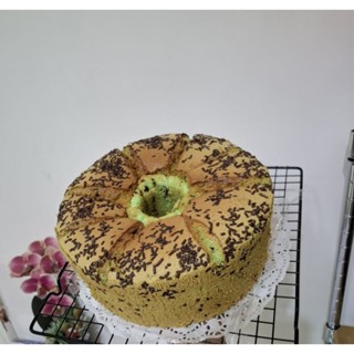chiffon pandan ceres戚風斑斕蛋糕巧克力粒