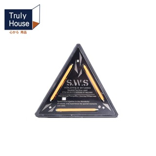 【Truly House】極黑限定 戶外戰術三角燈警示燈(兩款任選)｜露營燈 帳篷燈 自行車燈 掛燈(臺灣24H出貨)
