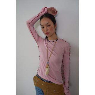dosheez🕷韓國品牌OURSAALTY Sherbet Frill T-shirts 波浪袖條紋上衣