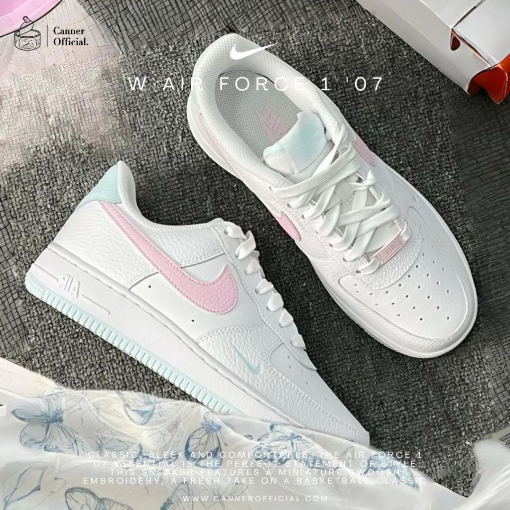 罐頭選貨🥫W Nike Air Force 1 草莓薄荷 白粉 薄荷綠 荔枝皮 IH0640-161 白粉藍 AF1