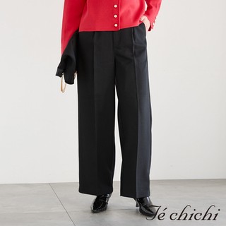 Te chichi 素面俐落打摺剪裁直筒長褲(0F000171210)