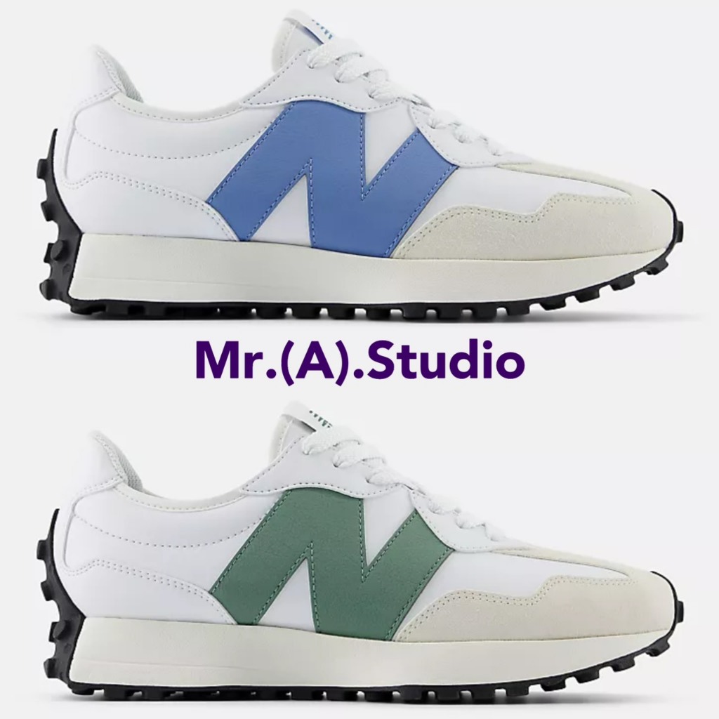 Mr.A😈A先生 New balance 327 男女款 麂皮 復古 鞋 休閒鞋 藍 U327SKB 綠 U327SKC