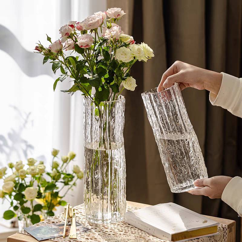 百合の花柄花瓶 ペルシアン・グラスの花瓶 花柄 ZA073