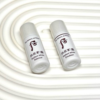 【現貨】Whoo 後 拱辰享雪 珍珠煥白水乳 5ml 小樣｜美白 保濕 潤澤 提亮｜韓方亮白試用裝 凝露/乳液