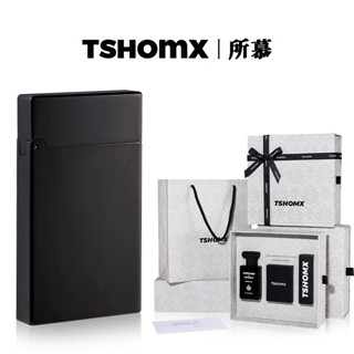 TSHOMX朗聲系列打火機煤油黑曜石打火機送男友高檔防風純銅定製生日禮物禮盒正品男 聖誕禮物新年禮物