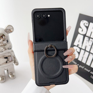 質感素皮 磁吸無線充 MOTO RAZR 50 手機殼 指環支架 40 Ultra 轉軸包覆 防摔殼 摺疊保護殼 硬殼