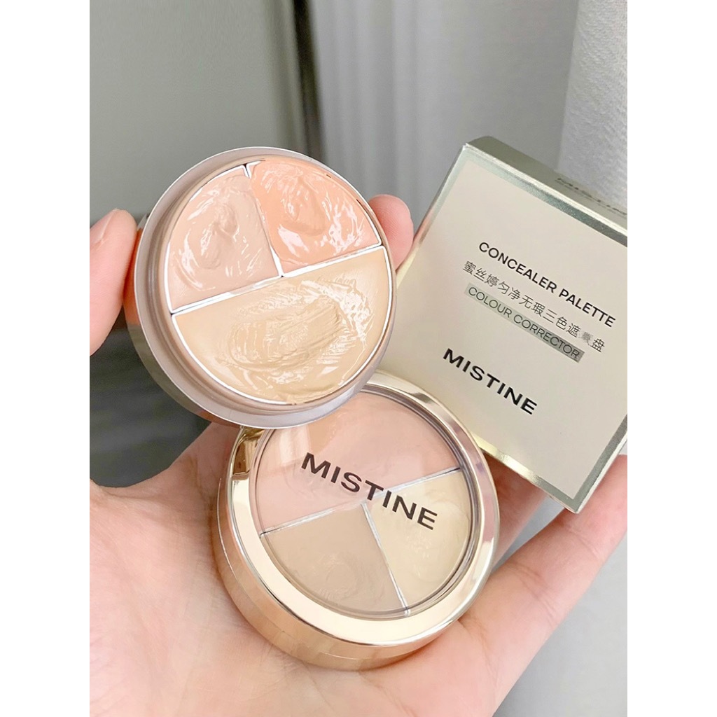 Mistine蜜絲婷三色遮瑕膏 痘印遮瑕膏 遮瑕膏 遮瑕盤 黑眼圈滋潤修容遮瑕盤
