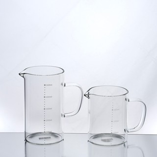 【沐湛咖啡】刻度玻璃量杯 耐熱玻璃 加厚 透明刻度 計量杯 350ML/500ML 手沖下壺 350CC/500CC