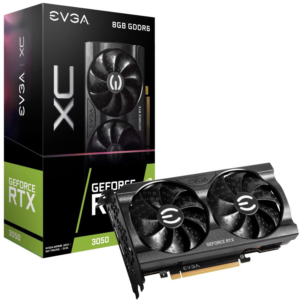 保固中 EVGA GeForce RTX 3050 XC GAMING 8G 雙風扇