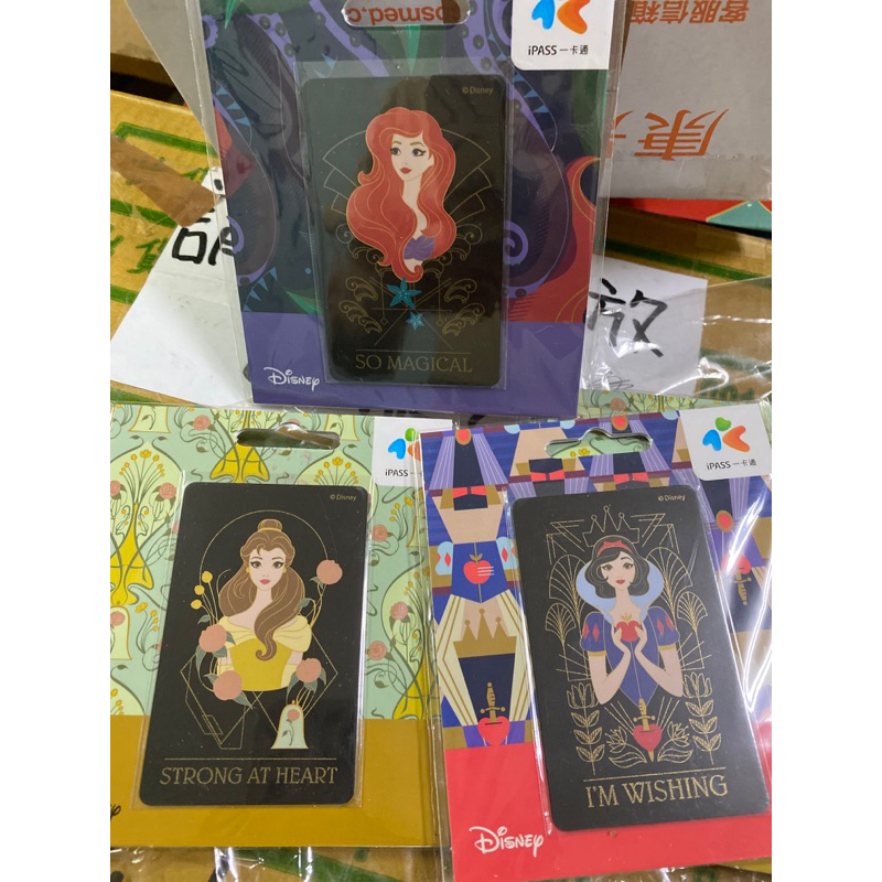 現貨 Disney Princess 白雪公主 白雪 美女與野獸 貝兒 小美人魚 愛麗兒 公主 一卡通 三張一組