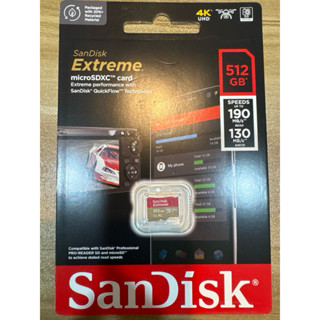 🌍數位星球🌍SanDisk 512GB Extreme microSDXC V30 A2 記憶卡(讀取190MB/s)