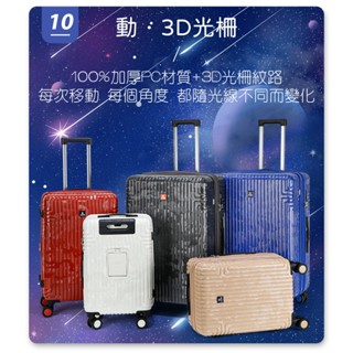 德國【LUDWIN路德威】20/25/29吋 銀河絕色 100%PC+ABS零件塑膠 避震煞車輪 彈簧杯架行李箱 登機箱