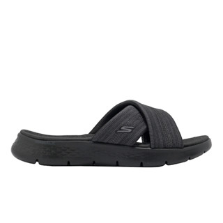 SKECHERS GO WALK FLEX SANDAL 輕量 涼拖鞋 女款 黑色 141420BKGY