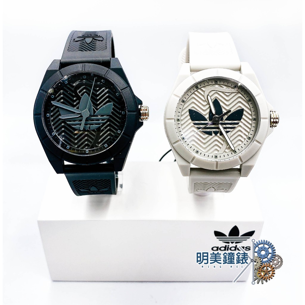 adidas 愛迪達 /Project Four AOST25033黑/25035白/經典LOGO腕錶/明美鐘錶眼鏡