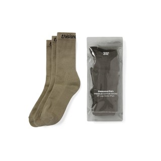 台灣現貨 thisisneverthat SP-LOGO SOCKS 3PACK 灰咖色 3入 襪子組 韓國品牌授權正品