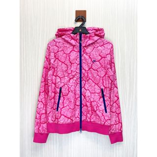 Nike 桃紅色爆裂紋連帽風衣外套 (編號25041906