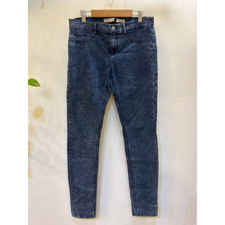 二手近全新 ZARA 女生貼腿雪花牛仔彈性緊身長褲 36