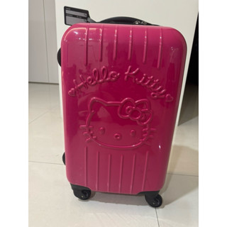 ***二手特賣***100%正品三麗鷗hello kitty 貓桃紅行李箱 登機箱 旅行箱，附防塵套、行李吊牌，臺灣製
