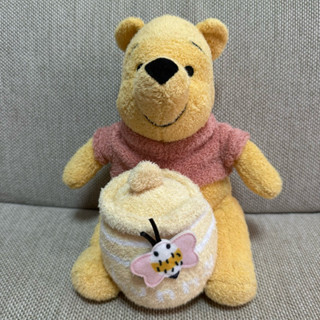 收藏品出清 Disney baby Disney Store小熊維尼安撫娃娃 維尼小熊 安撫娃娃 搖鈴維尼娃娃 玩偶