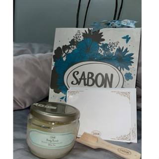 免運🎀sabon白茶身體磨砂膏 320g 專櫃購入 贈沐浴油