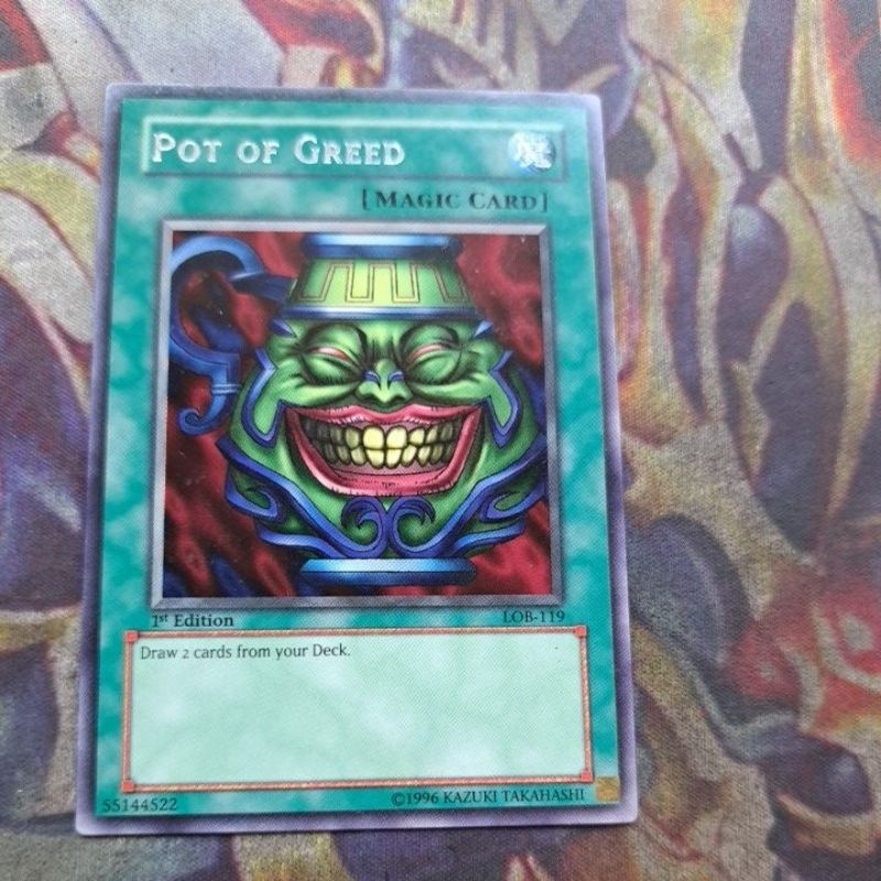 卡片屋 遊戲王 亞英一刷銀字 強欲之壺 LOB-119