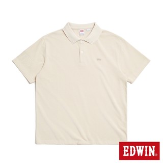 EDWIN 男款 COOL FLEX 吸濕排汗PK布短袖POLO衫(淺卡其)