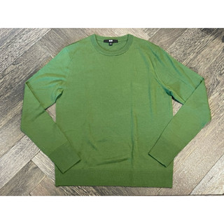 全新🍃UNIQLO 女裝精紡美麗諾圓領毛衣（長袖）