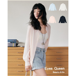 [Eyes Queen]現貨 天絲襯衫 透膚襯衫 防曬襯衫 輕薄上衣 萊塞爾襯衫 透氣襯衫 夏季薄襯衫
