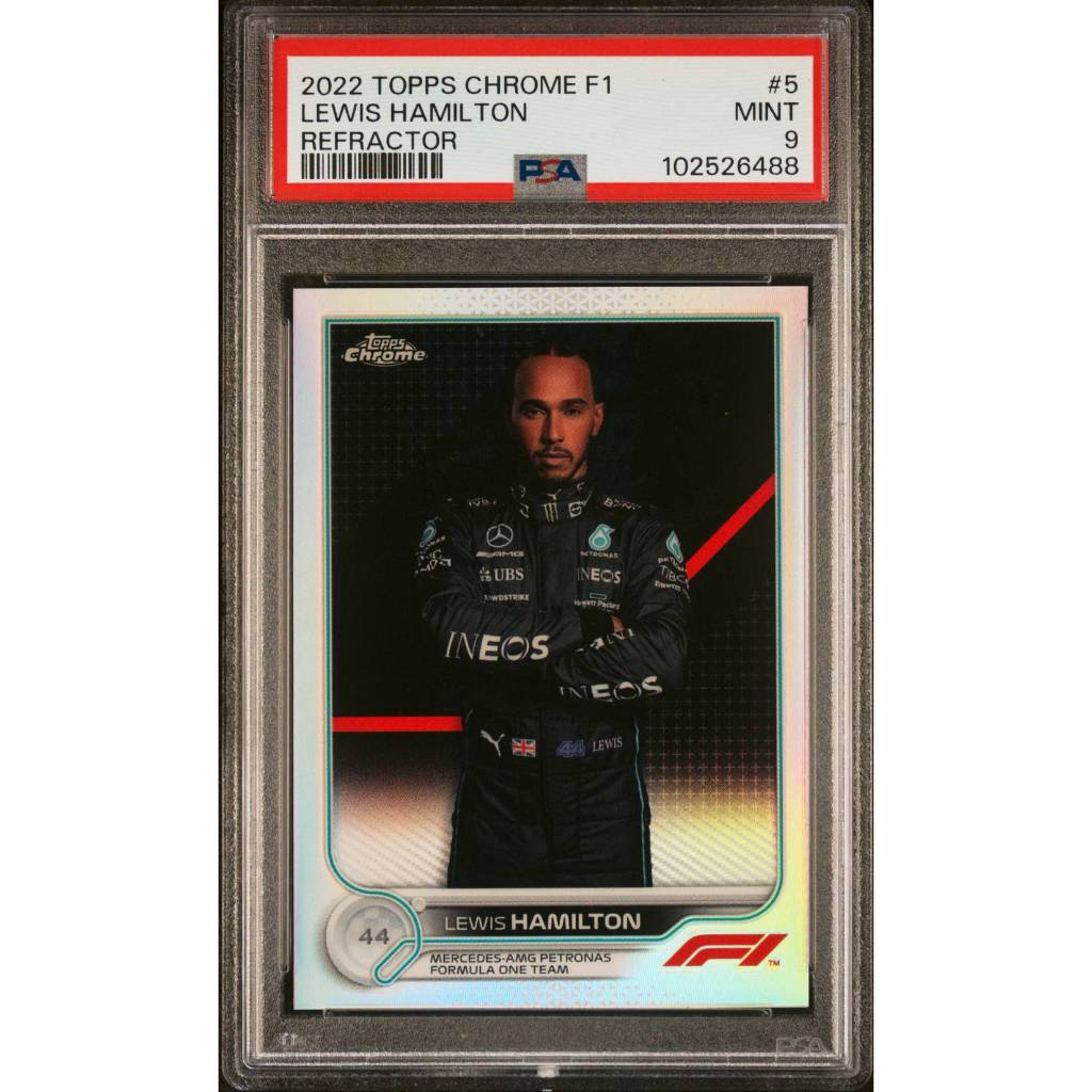 漢米爾頓 PSA9 鑑定卡 2022 Topps F1 Lewis Hamilton Refractor #5 車手卡