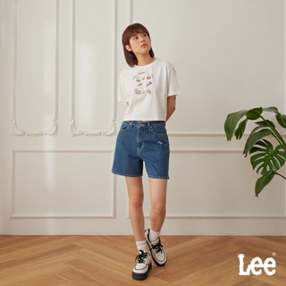 Lee 牛仔短褲 女 深藍洗水 LB522019241