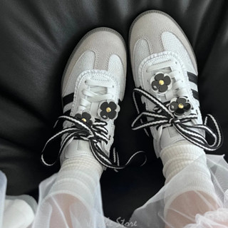 【吉喆】現貨 adidas Samba OG 女款 小香風 蕾絲 編織 小花 芭蕾風 德訓鞋 復古鞋 IH3371