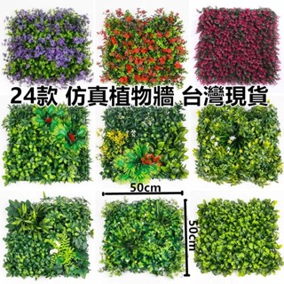 仿真植物牆 綠植牆 防曬防水款 抗UV 24款【 臺灣現貨 快速出貨+蝦皮電子發票】(50cmx50cm/片) 假植物