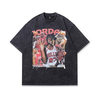科比 Kobe T恤【M-5XL】美式重磅素色短袖T恤男款夏季高街潮牌水洗做舊oversize大碼衣服