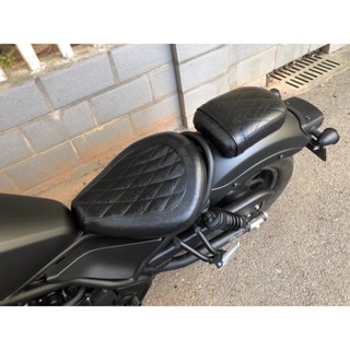 rebel500加厚一體坐墊 適用於 本田 Rebel 500改裝復古橫條紋坐墊 Rebel 500 r