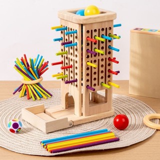 【2025新品】兒童抽木棍平衡遊戲棒幼兒園專注力訓練互動桌遊空間思維益智玩具