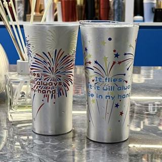 臺灣出貨 爆款限量版!遇冷變色!鋁杯設計感製冷專用喝酒啤酒杯子鋁制杯 煙花冷飲創意水杯 夏季水杯