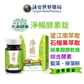 【大漢酵素】淨暢酵素錠 90錠/罐 綜合酵素 有感代謝 淨暢無阻 調整體質 順暢纖盈 口碑熱銷【詠安世界商城】