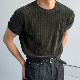 正韓奢華羅紋天鵝絨肌肉圓領短袖上衣 5色 YUPPIE 預購商品 0512